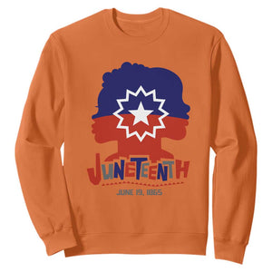 Juneteenth for Women Sweatshirt Celebrating Black Freedom Day 1865 TS01 Orange Printyourwear
