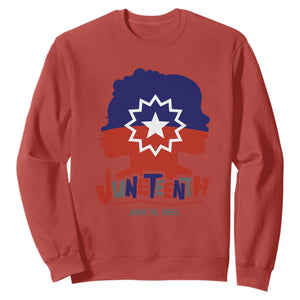 Juneteenth for Women Sweatshirt Celebrating Black Freedom Day 1865 TS01 Red Printyourwear