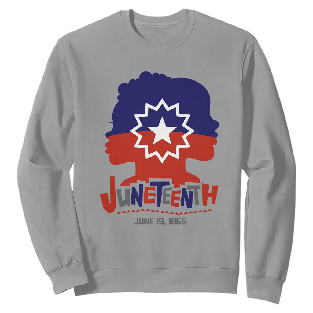 Juneteenth for Women Sweatshirt Celebrating Black Freedom Day 1865 TS01 Sport Gray Printyourwear