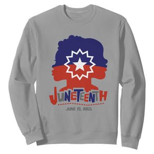Juneteenth for Women Sweatshirt Celebrating Black Freedom Day 1865 TS01 Sport Gray Printyourwear