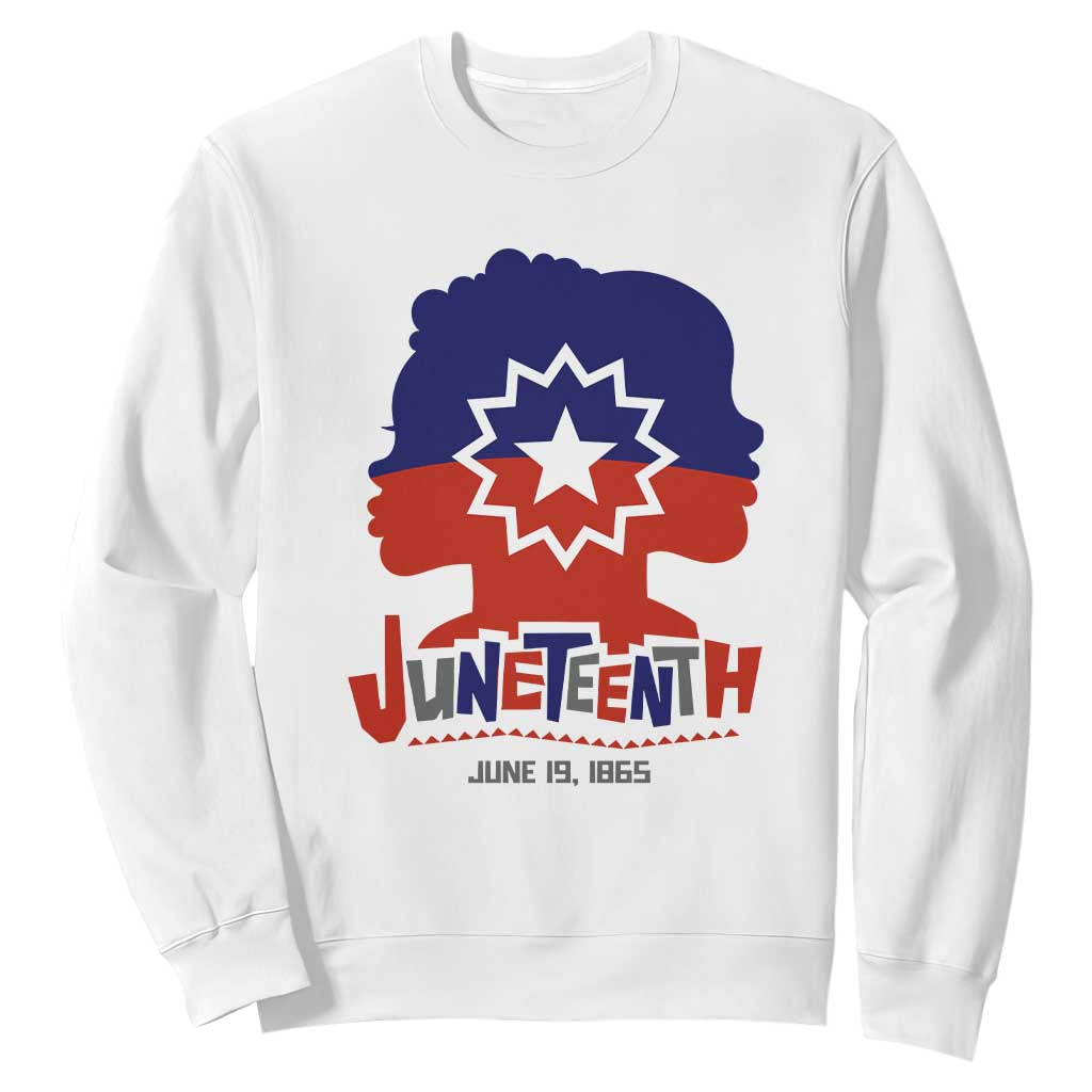 Juneteenth for Women Sweatshirt Celebrating Black Freedom Day 1865 TS01 White Printyourwear