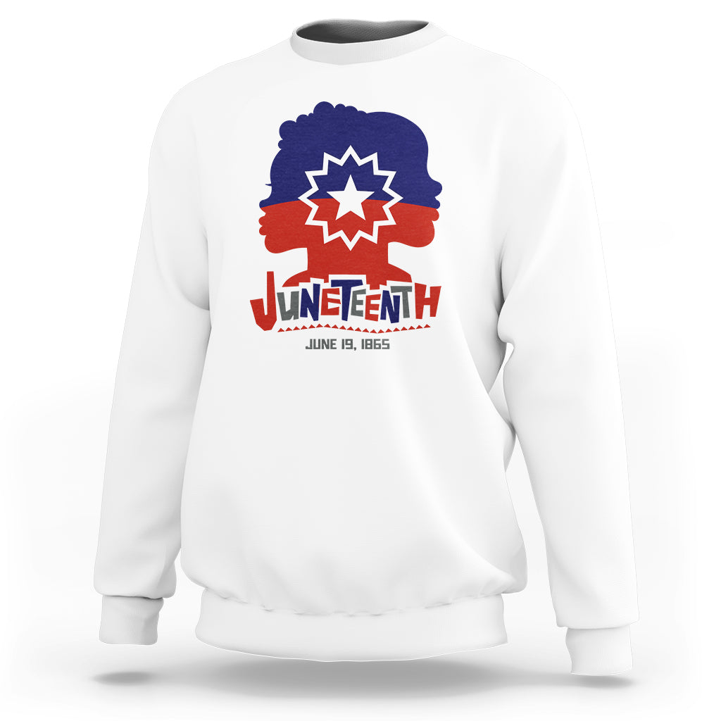Juneteenth for Women Sweatshirt Celebrating Black Freedom Day 1865 TS01 White Printyourwear