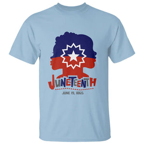 Juneteenth for Women T Shirt Celebrating Black Freedom Day 1865 TS01 Light Blue Printyourwear