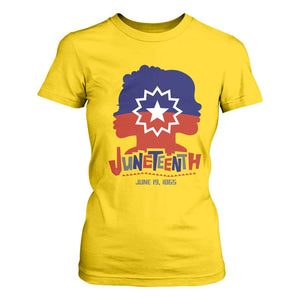 Juneteenth Flag T Shirt For Women Celebrating Black Freedom Day 1865 TS01 Daisy Print Your Wear