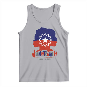 Juneteenth Flag Tank Top Celebrating Black Freedom Day 1865 TS01 Athletic Heather Print Your Wear