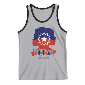 Juneteenth Flag Tank Top Celebrating Black Freedom Day 1865 TS01 Athletic Heather Black Print Your Wear