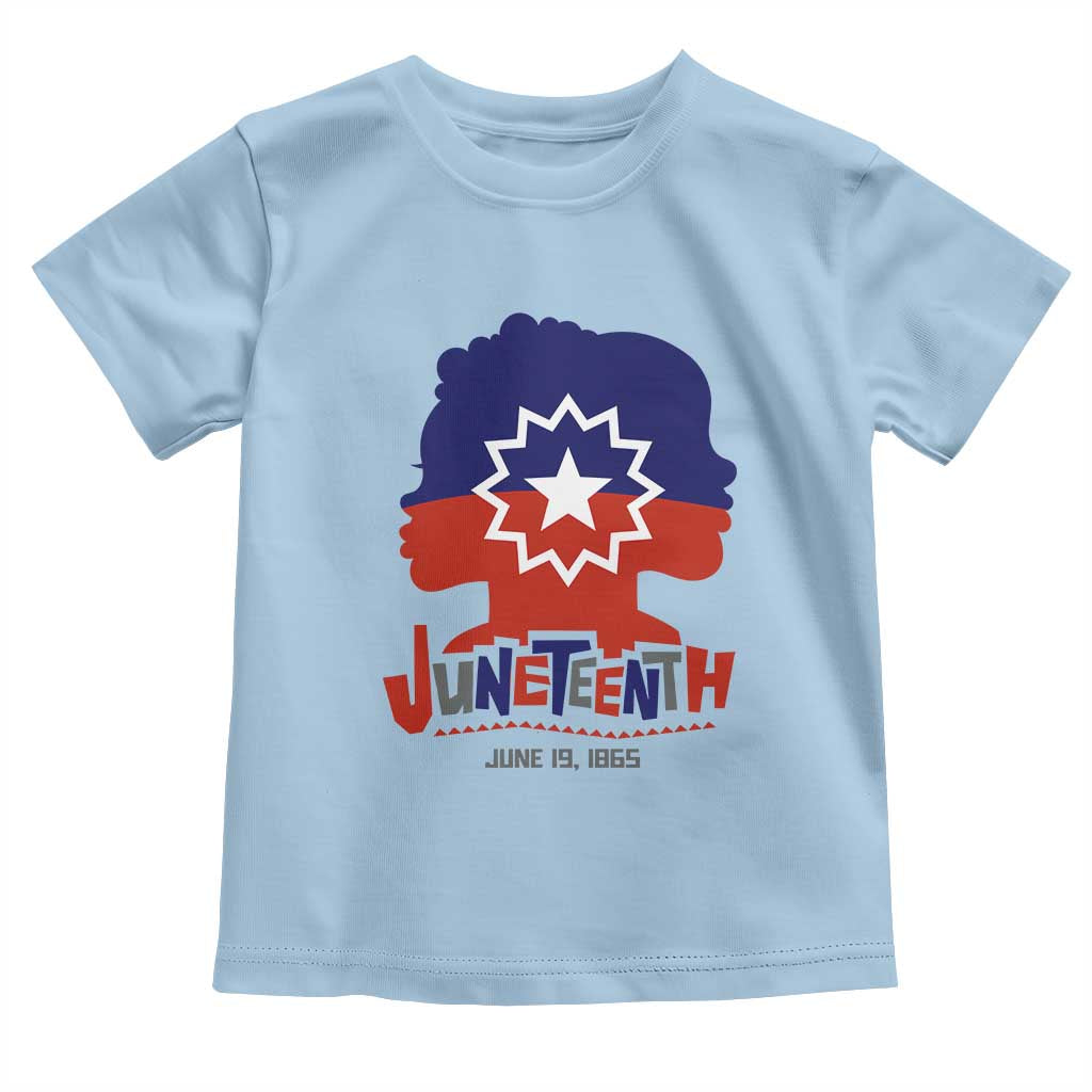 Juneteenth Flag Toddler T Shirt Celebrating Black Freedom Day 1865 TS01 Light Blue Print Your Wear