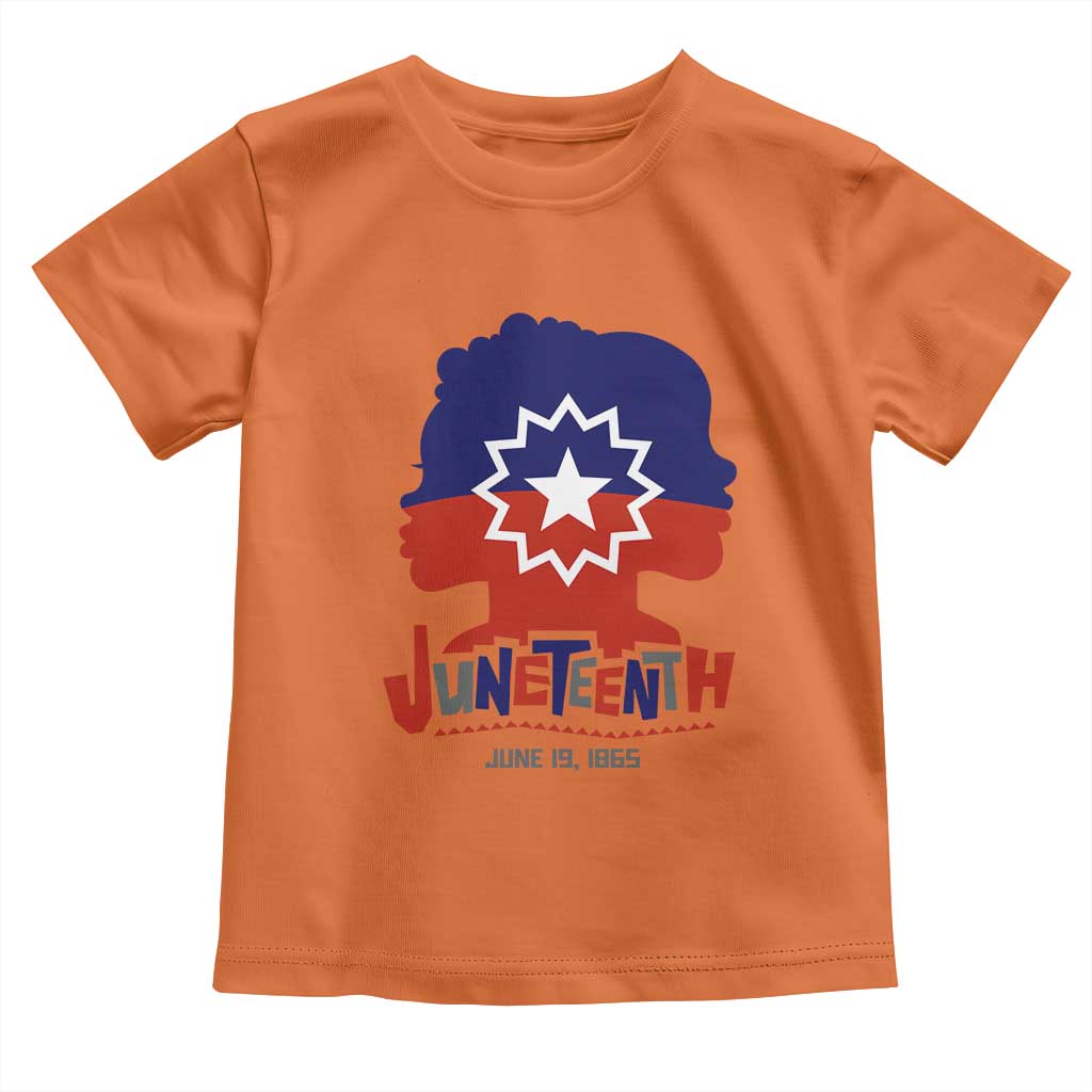 Juneteenth Flag Toddler T Shirt Celebrating Black Freedom Day 1865 TS01 Orange Print Your Wear