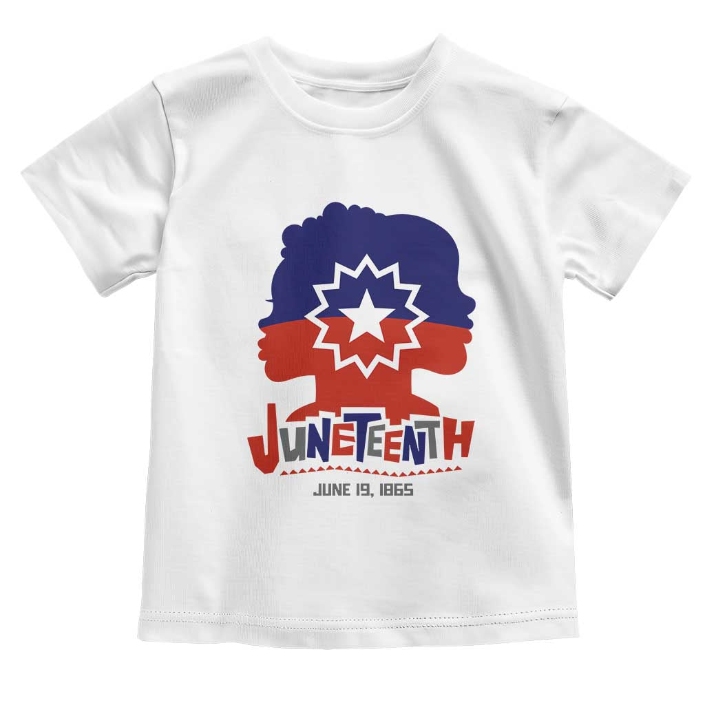 Juneteenth Flag Toddler T Shirt Celebrating Black Freedom Day 1865 TS01 White Print Your Wear