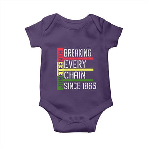 Juneteenth 1865 Baby Onesie Breaking Every Chain TS01 Purple Print Your Wear