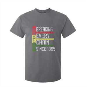 Juneteenth 1865 T Shirt For Kid Breaking Every Chain TS01 Charcoal Print Your Wear