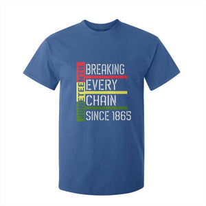 Juneteenth 1865 T Shirt For Kid Breaking Every Chain TS01 Royal Blue Print Your Wear