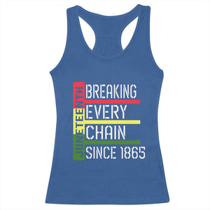 Juneteenth 1865 Racerback Tank Top Breaking Every Chain TS01 Royal Blue Print Your Wear