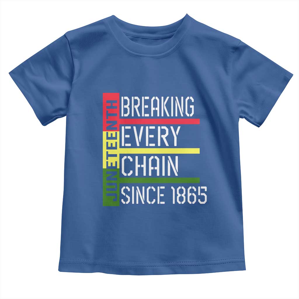 Juneteenth 1865 Toddler T Shirt Breaking Every Chain TS01 Royal Blue Print Your Wear