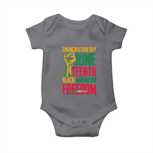 Emancipation Day Baby Onesie Juneteenth Black American Freedom Since 1865 TS01 Charcoal Print Your Wear