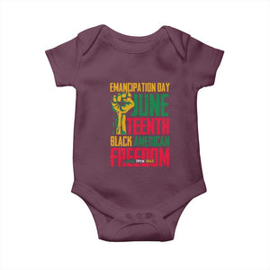 Emancipation Day Baby Onesie Juneteenth Black American Freedom Since 1865 TS01 Maroon Print Your Wear
