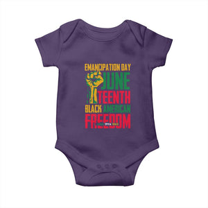 Emancipation Day Baby Onesie Juneteenth Black American Freedom Since 1865 TS01 Purple Print Your Wear