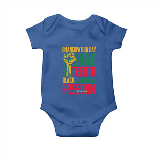 Emancipation Day Baby Onesie Juneteenth Black American Freedom Since 1865 TS01 Royal Blue Print Your Wear