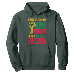 Emancipation Day Hoodie Juneteenth Black American Freedom TS01 Dark Forest Green Printyourwear