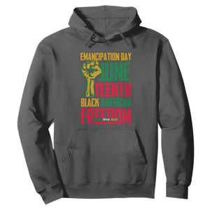 Emancipation Day Hoodie Juneteenth Black American Freedom TS01 Dark Heather Printyourwear