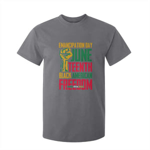 Emancipation Day T Shirt For Kid Juneteenth Black American Freedom Since 1865 TS01 Charcoal Print Your Wear