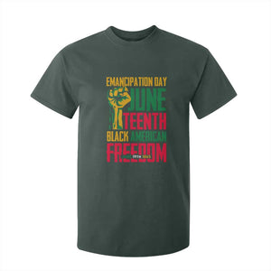 Emancipation Day T Shirt For Kid Juneteenth Black American Freedom Since 1865 TS01 Dark Forest Green Print Your Wear