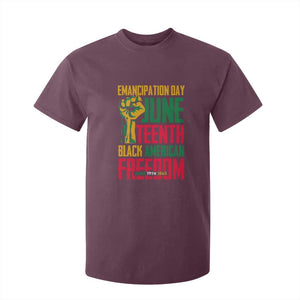 Emancipation Day T Shirt For Kid Juneteenth Black American Freedom Since 1865 TS01 Maroon Print Your Wear