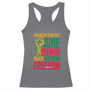 Emancipation Day Racerback Tank Top Juneteenth Black American Freedom Since 1865 TS01 Charcoal Print Your Wear