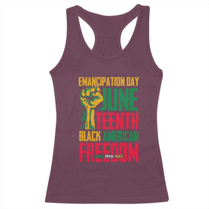 Emancipation Day Racerback Tank Top Juneteenth Black American Freedom Since 1865 TS01 Maroon Print Your Wear