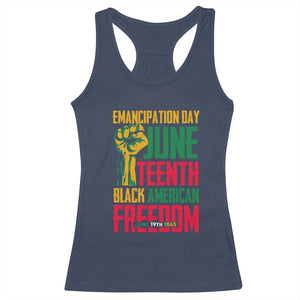Emancipation Day Racerback Tank Top Juneteenth Black American Freedom Since 1865 TS01 Navy Print Your Wear