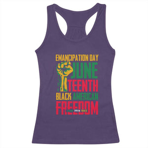Emancipation Day Racerback Tank Top Juneteenth Black American Freedom Since 1865 TS01 Purple Print Your Wear