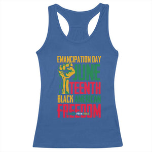 Emancipation Day Racerback Tank Top Juneteenth Black American Freedom Since 1865 TS01 Royal Blue Print Your Wear