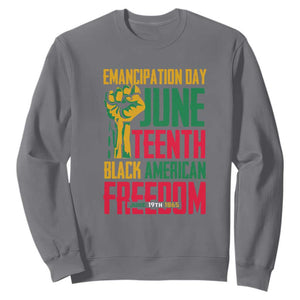 Emancipation Day Sweatshirt Juneteenth Black American Freedom TS01 Charcoal Printyourwear