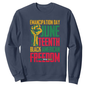 Emancipation Day Sweatshirt Juneteenth Black American Freedom TS01 Navy Printyourwear