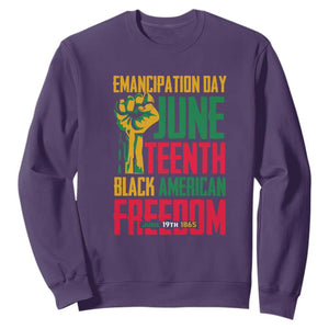 Emancipation Day Sweatshirt Juneteenth Black American Freedom TS01 Purple Printyourwear
