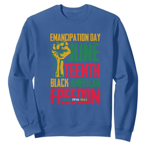 Emancipation Day Sweatshirt Juneteenth Black American Freedom TS01 Royal Blue Printyourwear