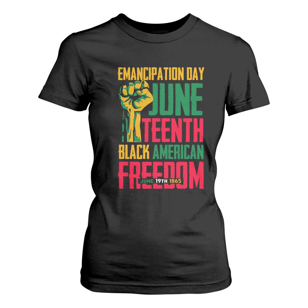 Emancipation Day T Shirt For Women Juneteenth Black American Freedom Since 1865 TS01 Black Print Your Wear