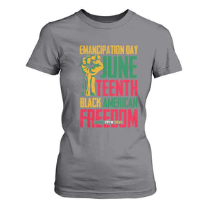 Emancipation Day T Shirt For Women Juneteenth Black American Freedom Since 1865 TS01 Charcoal Print Your Wear