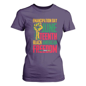 Emancipation Day T Shirt For Women Juneteenth Black American Freedom Since 1865 TS01 Purple Print Your Wear