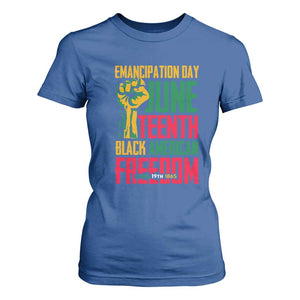 Emancipation Day T Shirt For Women Juneteenth Black American Freedom Since 1865 TS01 Royal Blue Print Your Wear
