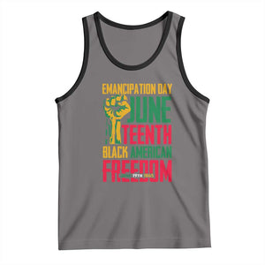Emancipation Day Tank Top Juneteenth Black American Freedom Since 1865 TS01 Deep Heather Black Print Your Wear