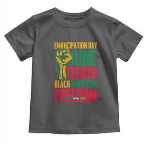 Emancipation Day Toddler T Shirt Juneteenth Black American Freedom Since 1865 TS01 Dark Heather Print Your Wear