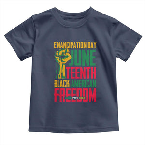 Emancipation Day Toddler T Shirt Juneteenth Black American Freedom Since 1865 TS01 Navy Print Your Wear
