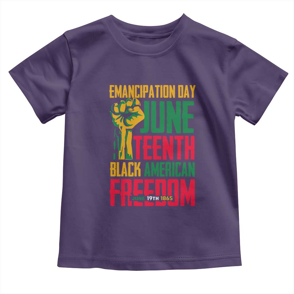 Emancipation Day Toddler T Shirt Juneteenth Black American Freedom Since 1865 TS01 Purple Print Your Wear