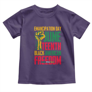 Emancipation Day Toddler T Shirt Juneteenth Black American Freedom Since 1865 TS01 Purple Print Your Wear