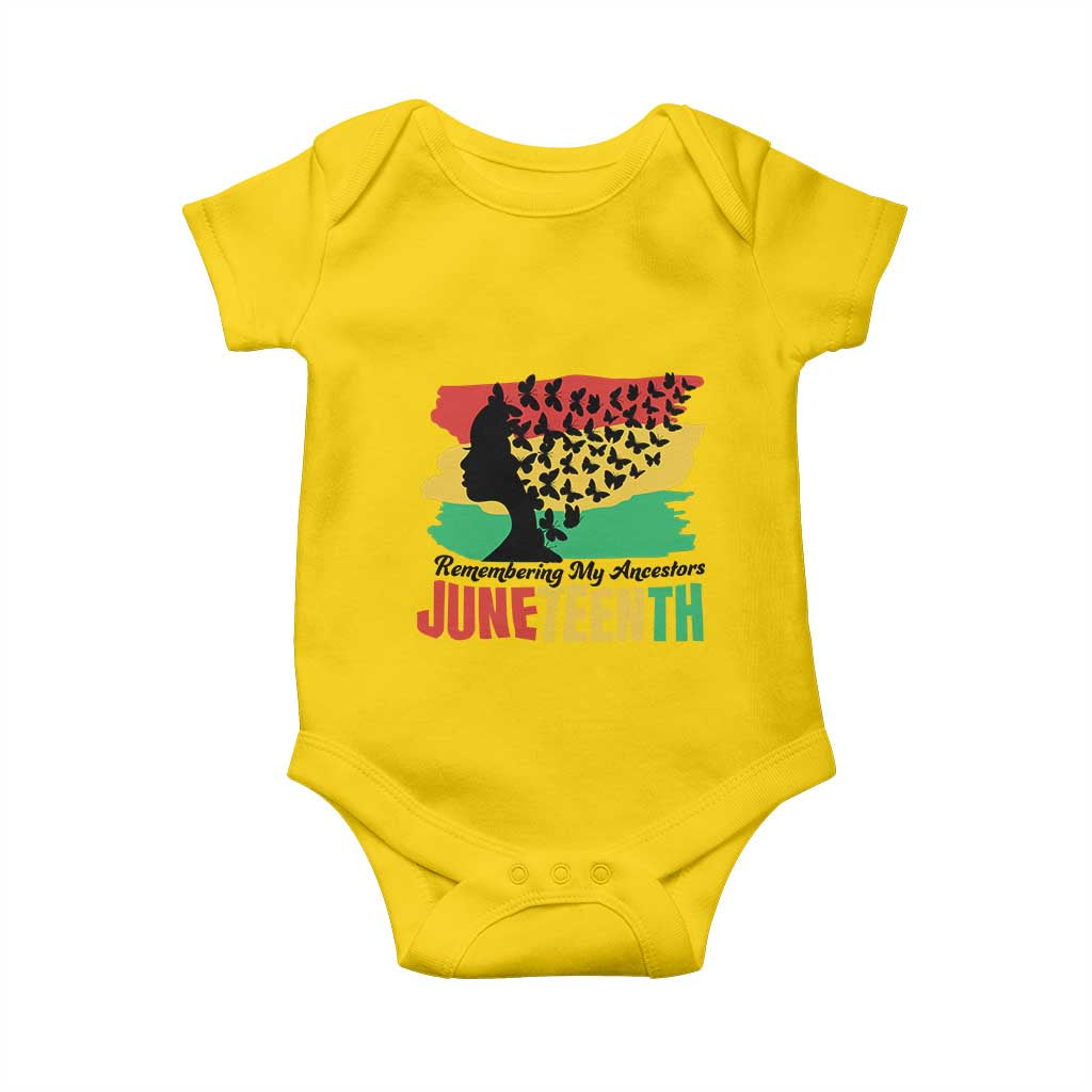 Juneteenth 1865 Baby Onesie Remembering My Ancestors TS01 Daisy Print Your Wear