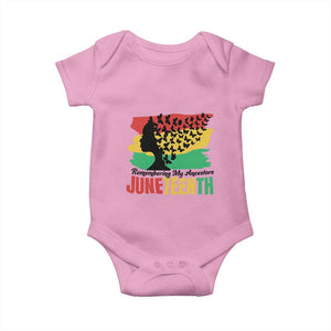 Juneteenth 1865 Baby Onesie Remembering My Ancestors TS01 Light Pink Print Your Wear