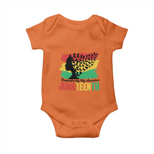 Juneteenth 1865 Baby Onesie Remembering My Ancestors TS01 Orange Print Your Wear