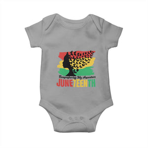 Juneteenth 1865 Baby Onesie Remembering My Ancestors TS01 Sport Gray Print Your Wear