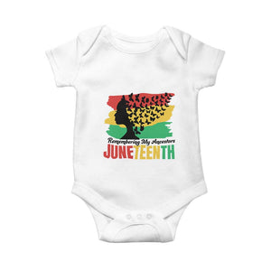 Juneteenth 1865 Baby Onesie Remembering My Ancestors TS01 White Print Your Wear